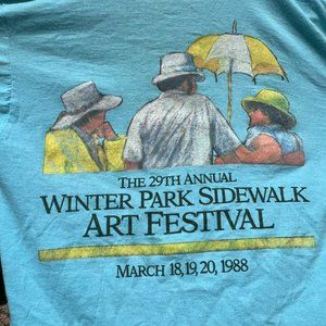 1988 winter park sidewalk art festival blue screen stars best vintage